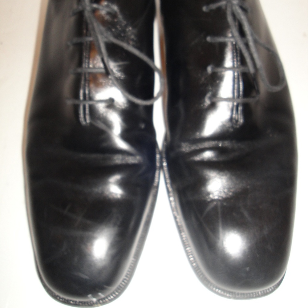 Moreschi Black Leather Dress Shoes